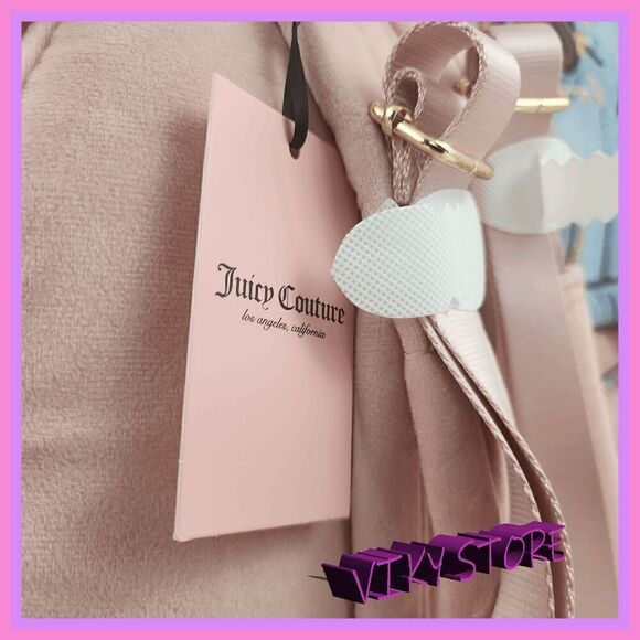 NWT 💖 {Juicy Couture}  Stylish Everyday Companion:  Pink Velvet Backpack with L - Picture 2 of 9